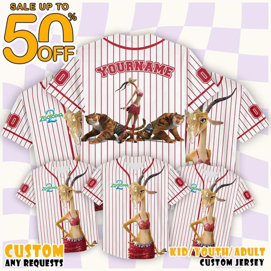 Discover Zootopia 2 Cartoon Customized Jersey, Animals Movie Cartoon 2025 New Version, Zootopia 2 Movie Cartoon Lovers Gifts For Fan 29525LN32