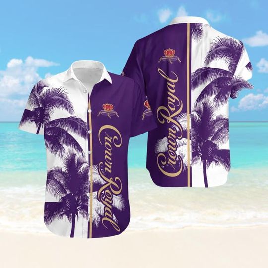 Discover Crown Royal Hawaiian Shirt, Tropical Short Sleeve Button Down, Summer Beach Shirt Unisex, Aloha Shirt, Casual Party Menswear Top