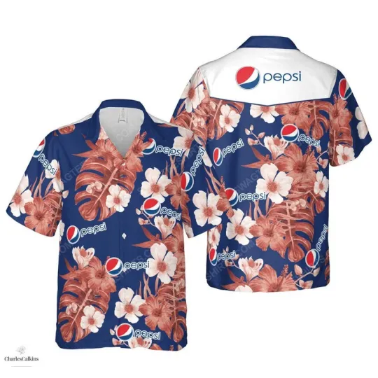 Floral Pepsi Drink Summer Vacation Hawaiian Shirt Beachwear