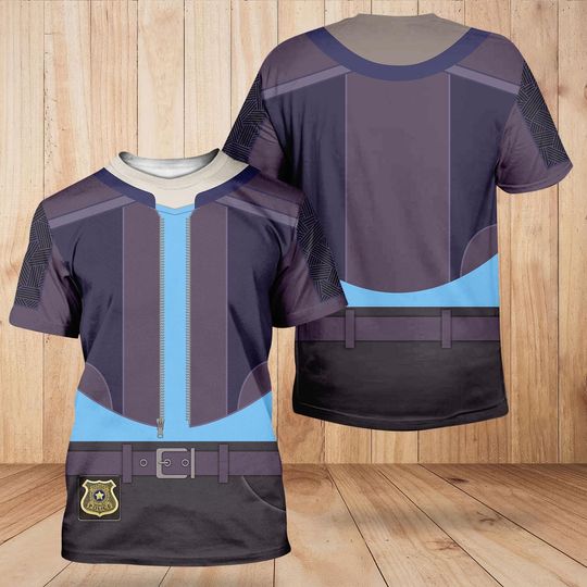 Judy Hopps Costume 3D TShirt, Zootopia Police Officer Hoodie, Judy Hopps Cosplay Halloween 3D Tshirt, Zootopia 2 Costume Cosplay Gift
