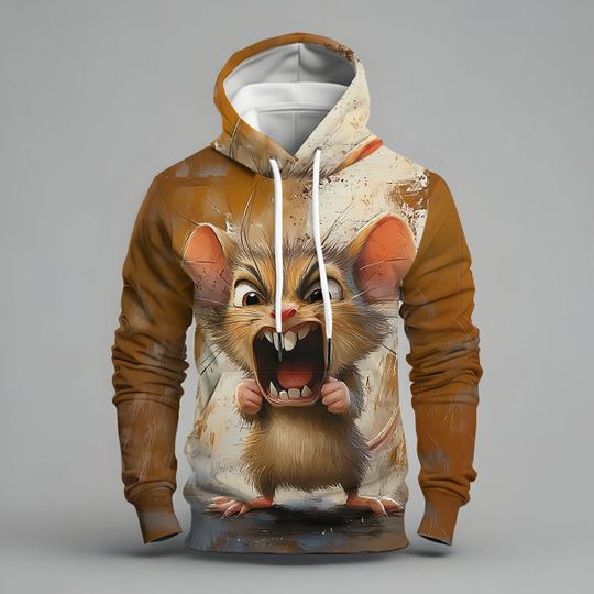 Discover 3D Animal Pattern Hoodie Sweatshirt Men Women Y2K Tracksuit Top