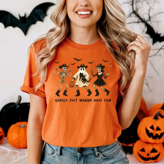 Ghouls Just Wanna Have Fun Shirt, Retro Halloween Graphic Tee