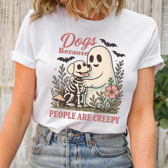 Discover Halloween Dog Shirt, Dogs Because People Are Cheepy T-Shirt