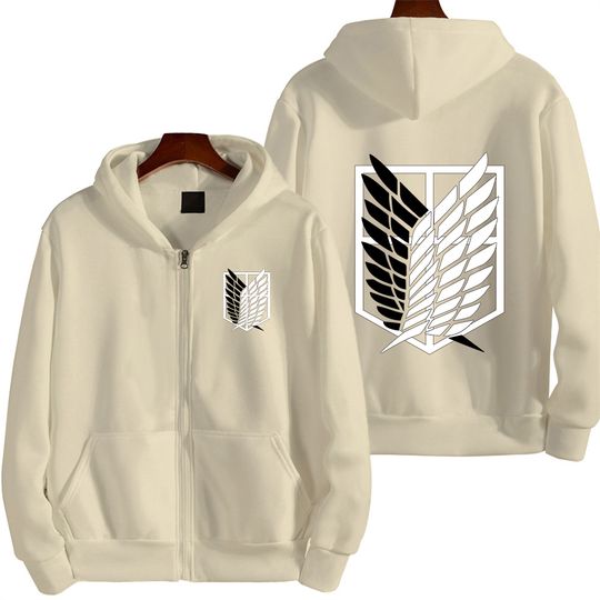 AO Titan Men Zipper Hoodie Spring Autumn Fashion Women Oversized Sweatshirt 2024