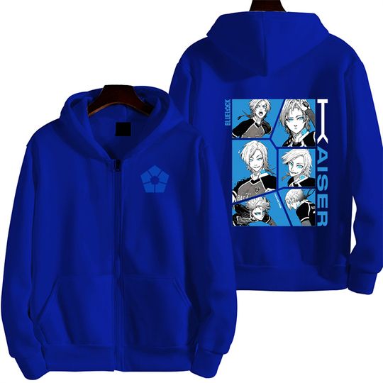2025 New Japanese Anime BLUE LOCK Fashion Y2K Printed Casual Hoodie
