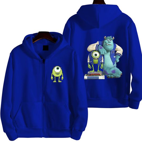 2025 New Fashion Y2K Printed Cartoon Mike Wazowski Cartoon Casual Hoodie