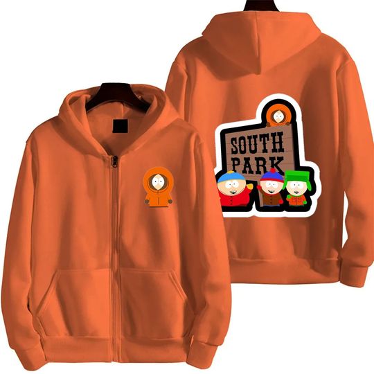 Discover 2025 New Fashion South Park Cartoon Anime Men's Hoodie Autumn/Winter Women's Zipper Sweatshirt Couple's Coat