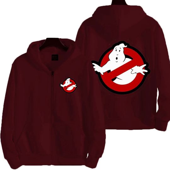 GhostBusters Men Cartoon printing Hoodie Spring Autumn Sweatshirt With Zipper