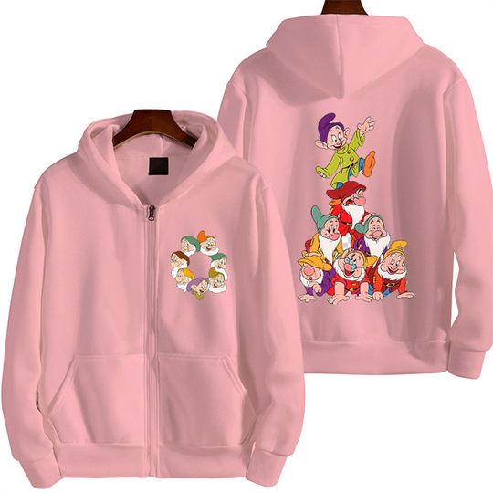 Discover 2025 New Anime The Seven Dwarfs Fashion Y2K Printing Fun Men's and Women's Casual Hoodies Sports Fashion Zipper Jacket