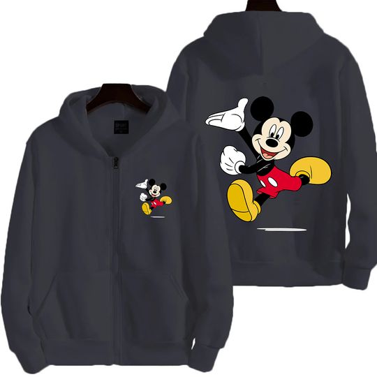 2025 New Mickey Cartoon Kawaii Anime Men's Zipper Hoodie Spring and Autumn Fashion