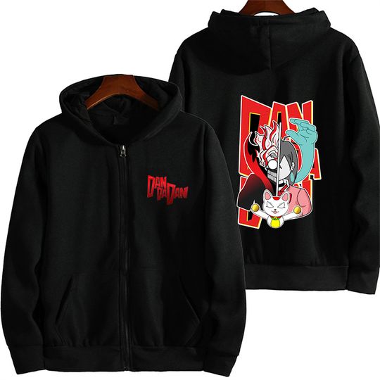 Anime DANDADAN new men's hooded sweatshirt Spring and Autumn women's oversized zipper