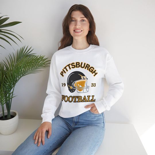 Pittsburgh Football Sweatshirt, Steeler Fan Gift, Football Lover Apparel, Black and Gold Sweatshirt, Pittsburgh football Clothing
