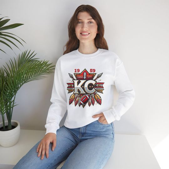 Vintage Kansas City Football Sweatshirt, KC Sports Fan Gift, Retro Football Apparel, Football Lover Gift, Kansas City Chiefs Shirt, Football