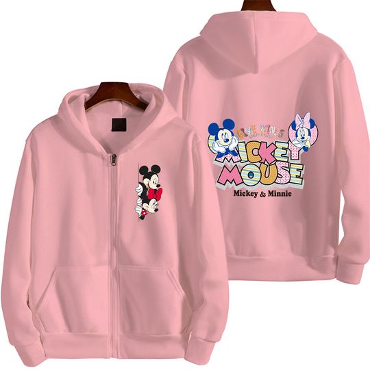 2025 Spring and Autumn New Style Hello Donald Duck Harajuku Fashion Y2K Men's Hoodie Women's Zipper Sportswear Couple Coat