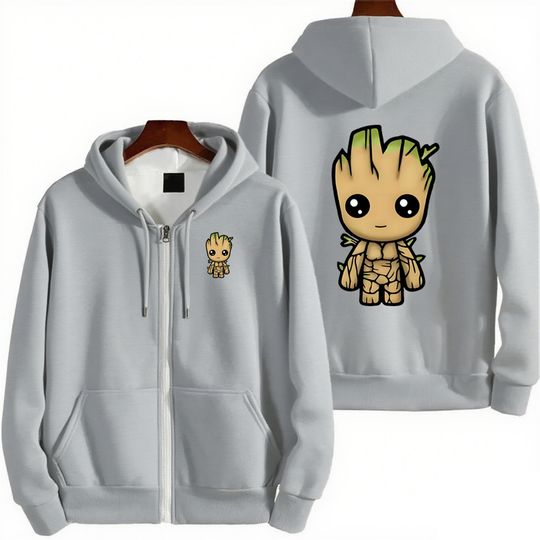 Men I Am Groot Cartoon Hoodie Spring Autumn Women Sweatshirt