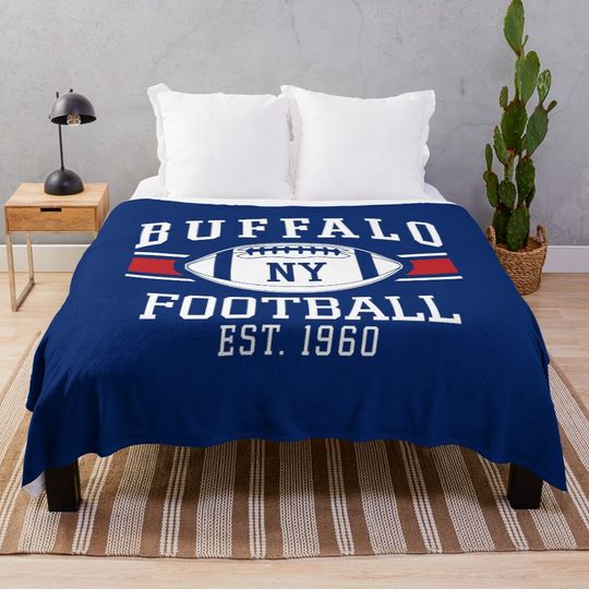 Discover Vintage Buffalo New York NY Football Mafia Sports Gift Throw Blanket