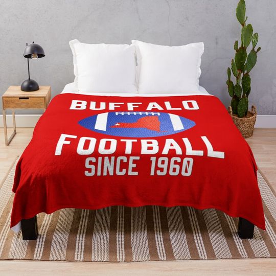 Buffalo Football Vintage Design Throw Blanket