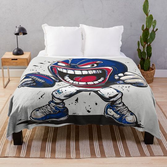 Funny Buffalo Bills Football Player Throw Blanket
