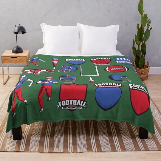Discover Football Throw Blanket