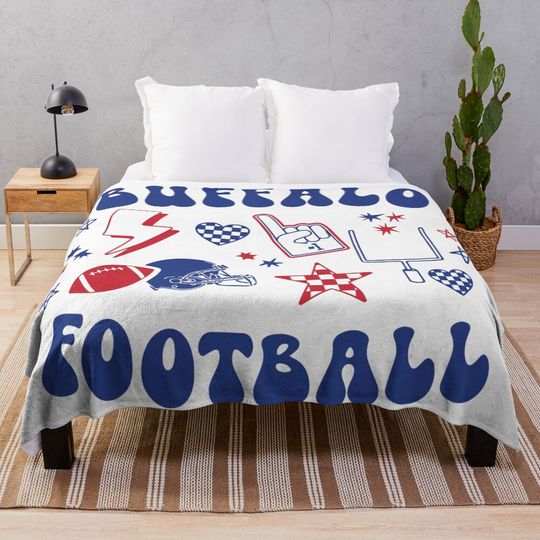 Buffalo Football Throw Blanket