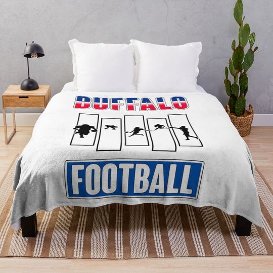 Buffalo football Throw Blanket