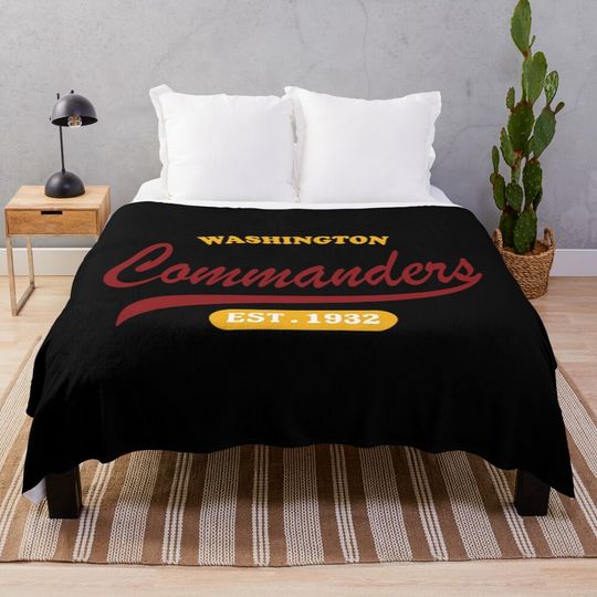 Art - washington commanders Throw Blanket