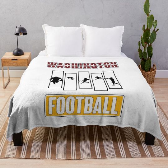 Discover Washington football Throw Blanket