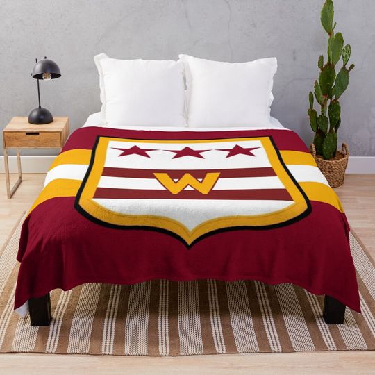 Washington D.C. Commander Football  Throw Blanket
