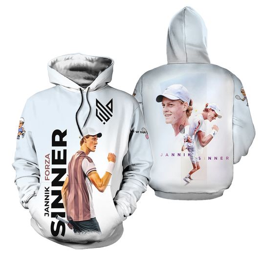 Jannik Sinner Best Tennis Players 2025 3D Hoodie