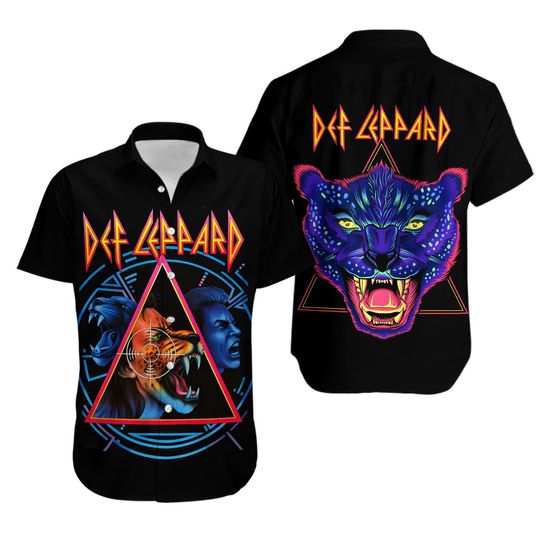 NEW!! 3D Printed Def Leppard Hawaiian Shirt, Best Gift