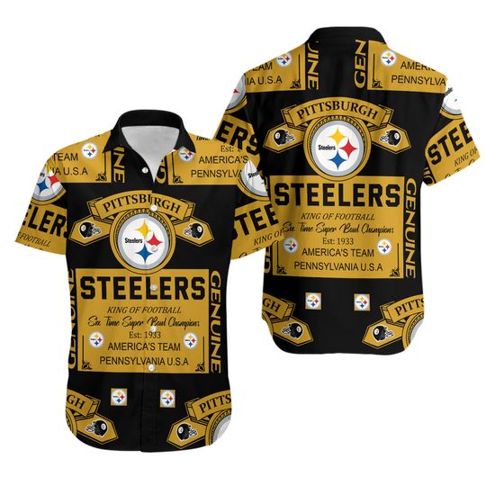 Pittsburgh team S.t.e.e.l.e.r Short Sleeve Button Up Tropical Hawaiian Shirt, Gift for Fan
