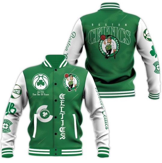 Boston Celtic city Nba Varsity baseball Jacket