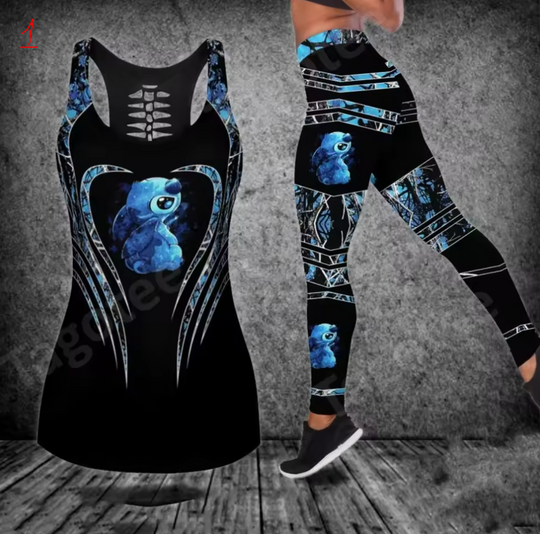 Discover Cute Disney Stitch Tank Top Leggings Set