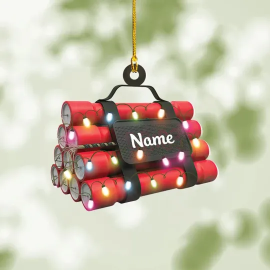 Discover Dynamite Bomb Christmas Ornament, Christmas Tree Decor