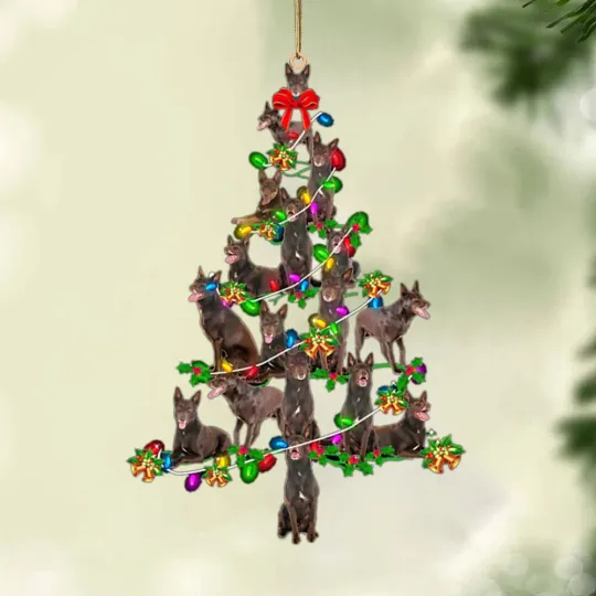 Discover Australian Kelpie Dog Christmas Tree Ornament, Dog Hanging Ornament Gift