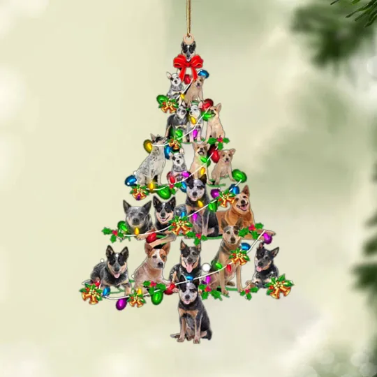 Discover Australian Cattle Dog Christmas Tree Ornament, Dog Hanging Ornament Gift
