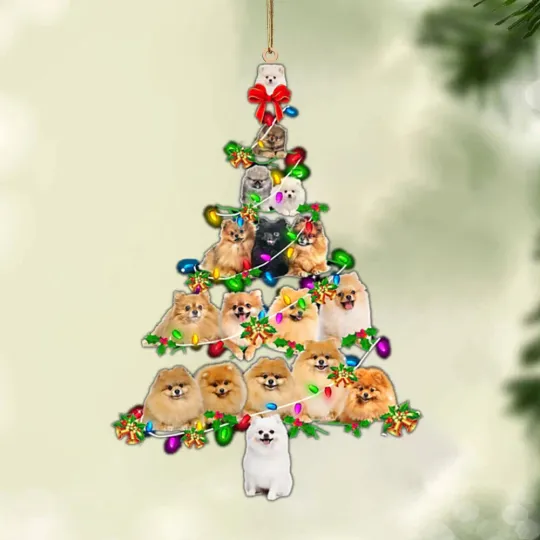 Discover Pomeranian Christmas Tree Ornament, Dog Hanging Ornament Gift
