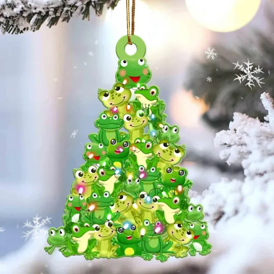 Discover Frog Christmas Tree Ornament, Gift For Frog Lovers