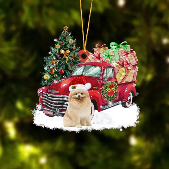 Discover Pomeranian Christmas Hanging Ornament Dog Ornament, Christmas Car Ornament