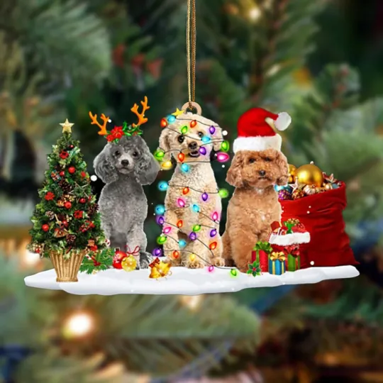 Discover Poodle Christmas Ornament, Dog Christmas Ornament, Car Ornament