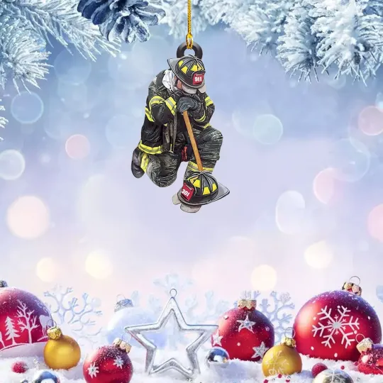 Lineman Christmas Ornament, Electrician Christmas Ornament Gift