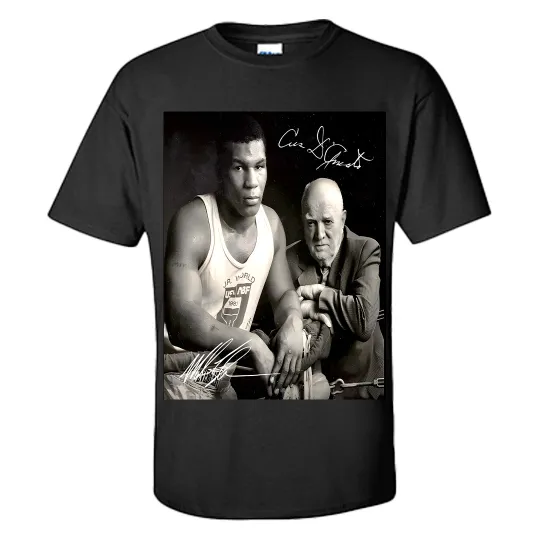 Mike Tyson Signed Reprint T-Shirt, featuring Mike Tyson and Cus D'Amato