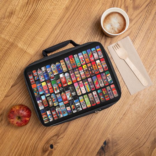 Discover Vintage Spray Lunch Bag, Back to School Bag, Gift for Kid