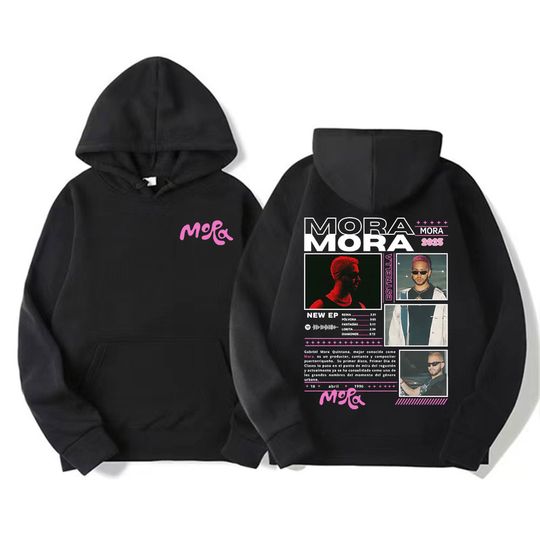 Discover Rapper Mora Album Tour 2025 Graphic Hoodies Men Women Casual Fleece Oversized Hoodie Fashion Trending Hip Hop Street Sweatshirts