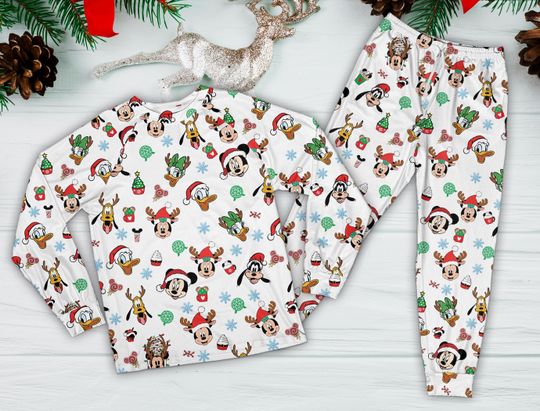 Disney Mickey Pajamas Set Disney Pajama Christmas Sleepwear Christmas Matching Family Cartoon Movie PJ Christmas Pajama For Disney Fan