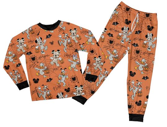 Discover Ddisney Mickey Pajamas Set Ddisney Pajama Halloween Sleepwear Halloween Matching Family Cartoon Movie PJ Halloween Pajama For Ddisney Fan
