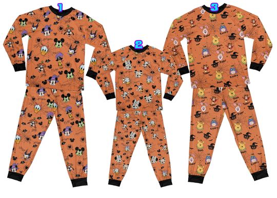 Discover Ddisney Mickey Pajamas Set Ddisney Pajama Halloween Sleepwear Halloween Matching Family Cartoon Movie PJ Halloween Pajama For Ddisney Fan