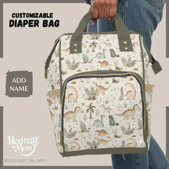 Discover Boho Dinosaur Diaper Bag