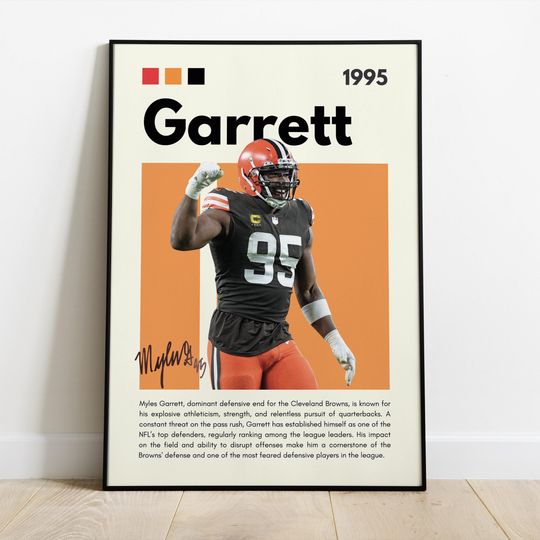 Myles Garrett Poster |Cleveland Browns | Sport Poster| Football | football wall art| football poster | Bedroom Sport Decor| football sport