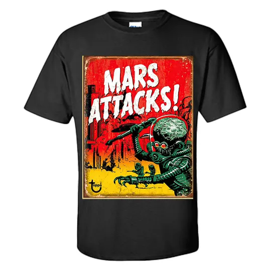 Mars Attacks Vintage Poster Graphic T Shirt